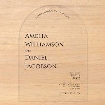Faire-part de mariage à arche minimaliste moderne