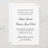 faire-part de mariage à bascule classique de 5 po (Devant / Derrière)