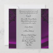 Faire-part de mariage à bijoux roses mascarade en  (Dos)