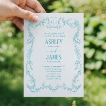 Faire-part de mariage à blason de monogramme turqu