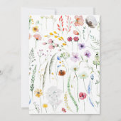 Faire-part de mariage à bordure de fleurs sauvages (Dos)