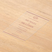 Faire-part de mariage à bordure de ligne minimale (Poser)