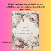 Faire-part de mariage à bordure de pivoine