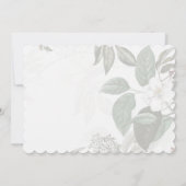 Faire-part de mariage à bordure festonnée Magnolia (Dos)