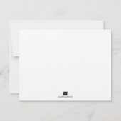 Faire-part de mariage à bordure filigranée noire é (Dos)