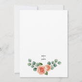Faire-part de mariage à bordure florale Eucalyptus (Dos)