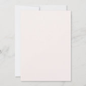 Faire-part de mariage à bordure florale rose et bl (Dos)