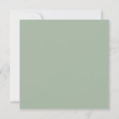 Faire-part de mariage à branche d'olivier à l'aqua (Dos)