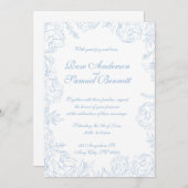 Faire-part de mariage à cadre baroque (Devant / Derrière)