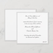 Faire-part de mariage à cadre blanc (Devant / Derrière)