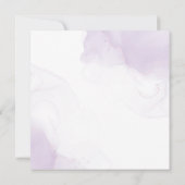 Faire-part de mariage à cadre d'or blanc violet (Dos)