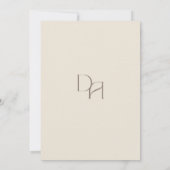 Faire-part de mariage à cadre doré | D sur mesure (Dos)