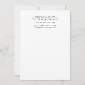 Faire-part de mariage à cadre fleuri (Dos)