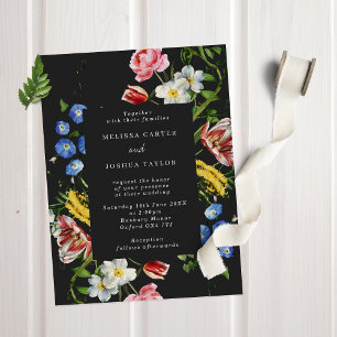 Faire-part de mariage à cadre fleuri Master néerla