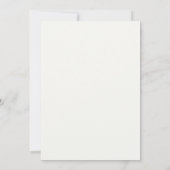 Faire-part de mariage à cadre floral bleu poussiér (Dos)