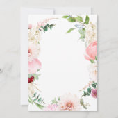 Faire-part de mariage à cadre floral botanique (Dos)