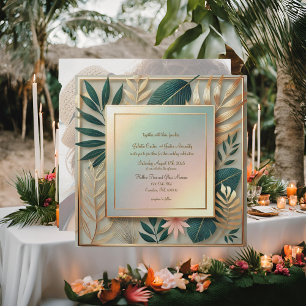 Faire-part de mariage à cadre minimal Élégance Tro