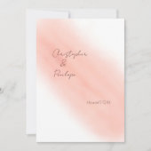 Faire-part de mariage à calligraphie rose poudré (Devant)