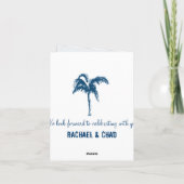 Faire-part de mariage à Cancun au Mexique avec pas (Dos)