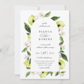 Faire-part de mariage à charpente en arc de citron (Devant)