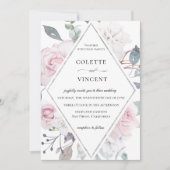 Faire-part de mariage à charpente fleurie du jardi (Devant)