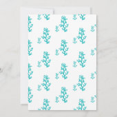 Faire-part de mariage à cheval de mer Turquoise (Dos)