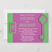 Faire-part de mariage à clé et serrure Skeleton Ke (Devant)