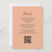 Faire-part de mariage à code QR Agate Or Bourgogne (Dos)