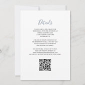 Faire-part de mariage à code QR bleu poussiéreux f (Dos)