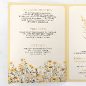 Faire-part de mariage à code QR de fleurs sauvages (Intérieur en premier)