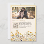 Faire-part de mariage à code QR de fleurs sauvages (Dos)