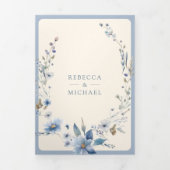 Faire-part de mariage à code QR de fleurs sauvages (Page de couverture)