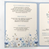 Faire-part de mariage à code QR de fleurs sauvages (Intérieur en premier)