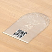 Faire-part de mariage à code QR de style arche flo (Poser)