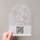 Faire-part de mariage à code QR Fleur de cerisier  (In situ (ordinateur de poche))