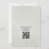 Faire-part de mariage à code QR géométrique Anémon (Dos)
