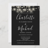 Faire-part de mariage à code QR noir et blanc avec (Devant)