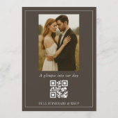 Faire-part de mariage à code QR photo écriture Esp (Dos)