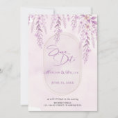 Faire-part de mariage à code QR photo florale lava (Devant)