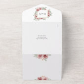 Faire-part de mariage à code QR Rose Poussiéreuse  (Dehors)