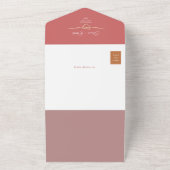 Faire-part de mariage à code QR Rose Poussiéreux (Dehors)