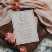 Faire-part de mariage à code QR Terracotta & Crème