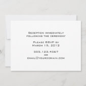 Faire-part de mariage à cœurs roses tourbillonnant (Dos)