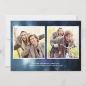 Faire-part de mariage à collage de photo aquarelle (Dos)