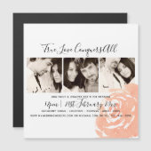 Faire-part de mariage à collage de photos de rose  (Devant / Derrière)