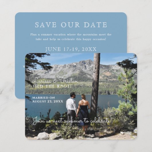 Faire-part de mariage à conserver (Devant / Derrière)