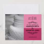 Faire-part de mariage à conserver Double Rose (Devant / Derrière)