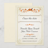 Faire-part de mariage à conserver pour la date,Thè (Devant / Derrière)