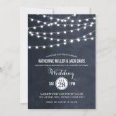 Faire-part de mariage à cordes bleues (Devant)