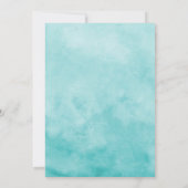 Faire-part de mariage à cygne turquoise avec Monog (Dos)